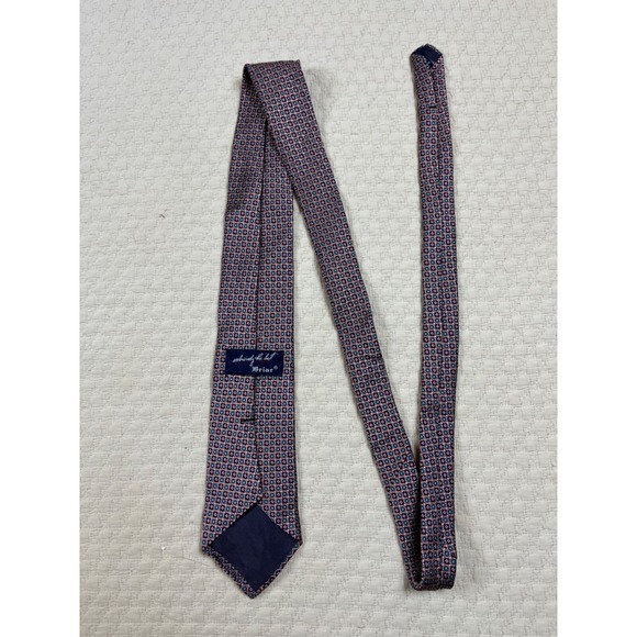 Briar Silk Tie Foulard Hand Made in England 1970s | Salmon‎ | 3.25"W 57"L - Picture 3 of 5